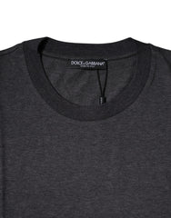 Dolce & Gabbana Dark Gray Crew Neck Short Sleeves T-shirt - IT50 | L - T-Shirts
