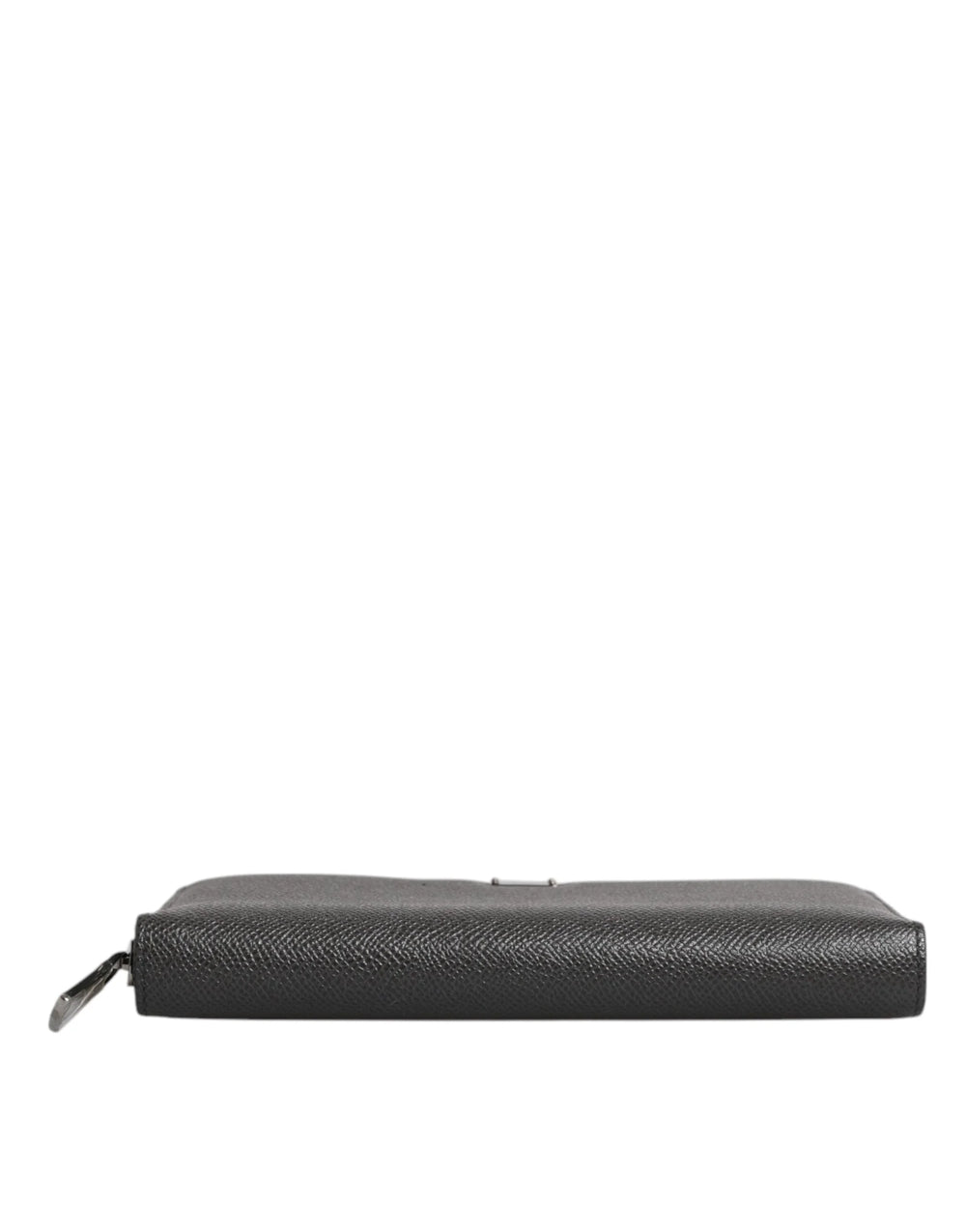 Dolce & Gabbana Dark Gray Leather DG Logo Zip Around Continental Wallet - Wallets