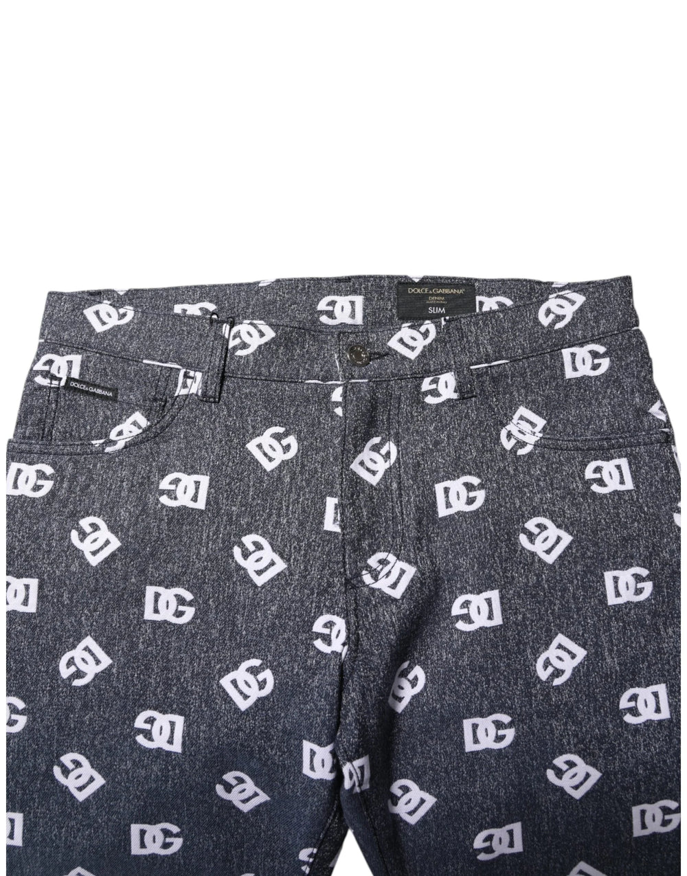 Dolce & Gabbana Dark Gray Logo Cotton Skinny Slim Denim Jeans - Jeans