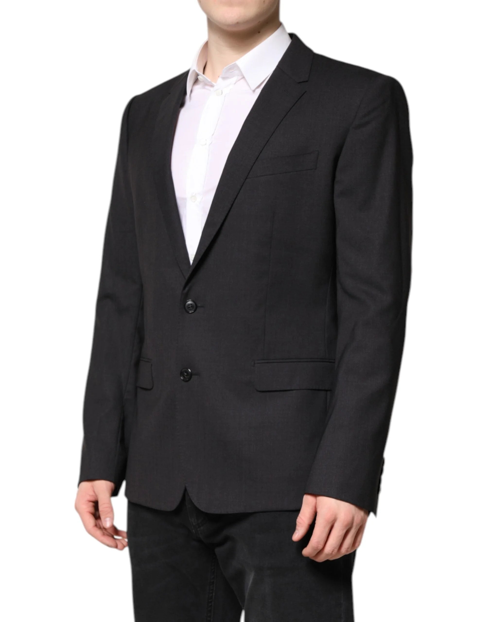 Dolce & Gabbana Dark Gray MARTINI Single Breasted Jacket - IT52 | XL - Sport Jackets