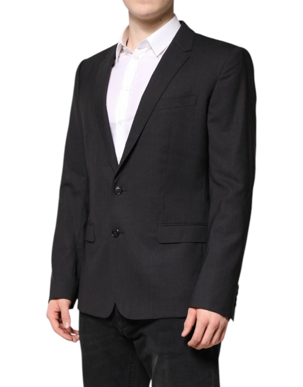Dolce & Gabbana Dark Gray MARTINI Single Breasted Jacket - IT52 | XL - Sport Jackets