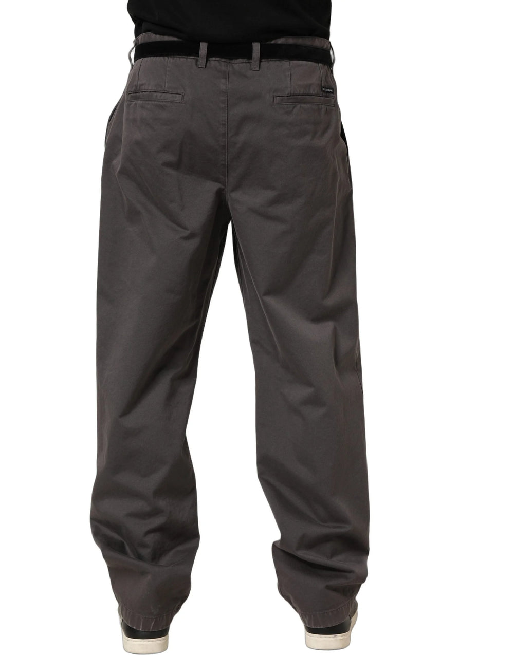 Dolce & Gabbana Dark Gray MidWaist Straight Men Trouser Pants - IT54 | XL