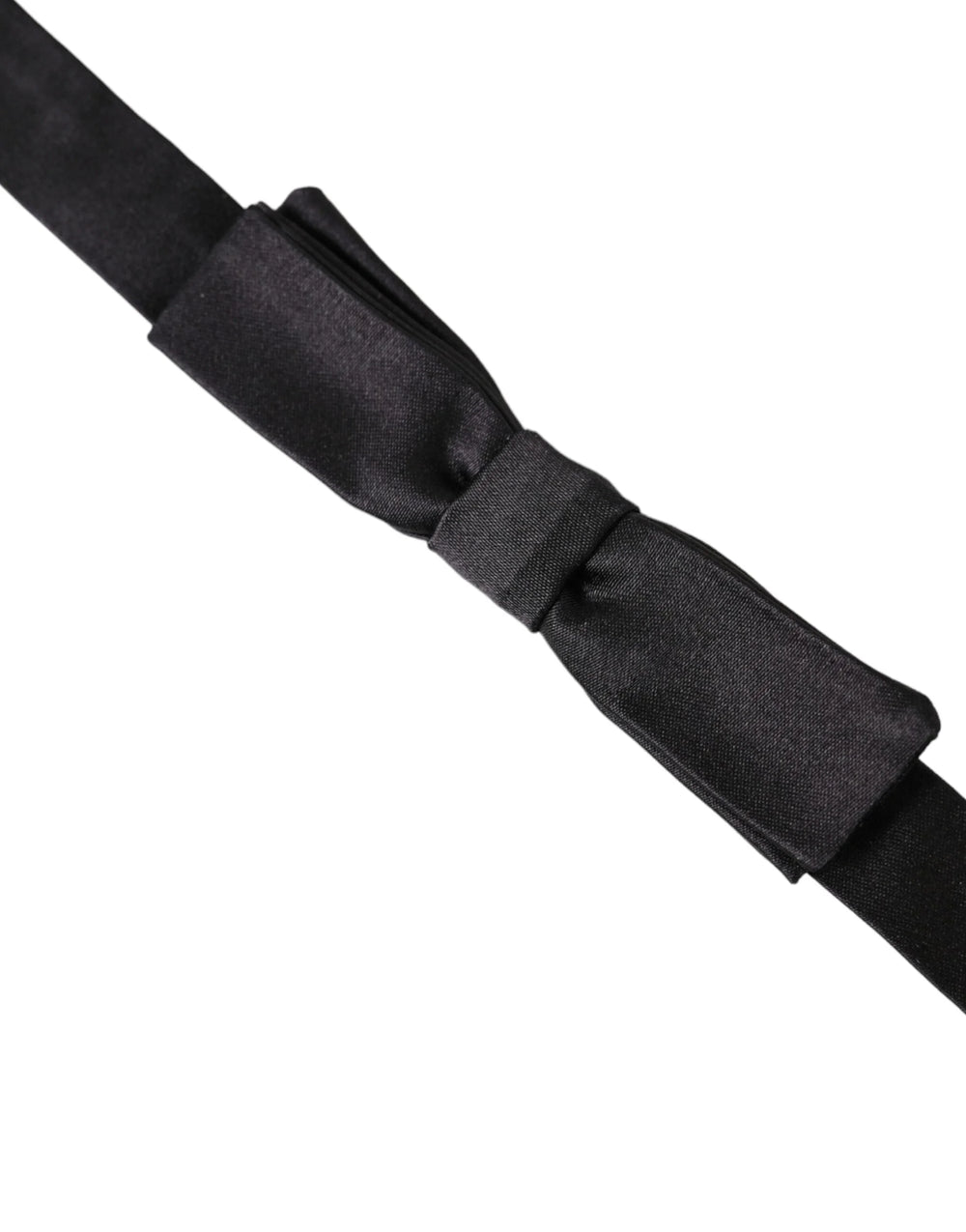 Dolce & Gabbana Dark Gray Silk Adjustable Neck Men Bow Tie - Neckties