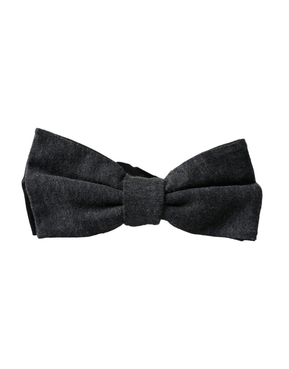Dolce & Gabbana Dark Gray Silk Adjustable Neck Men Bow Tie - Neckties