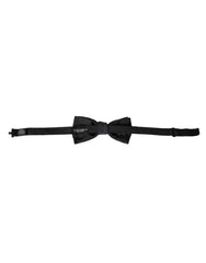 Dolce & Gabbana Dark Gray Silk Adjustable Neck Men Bow Tie - Neckties