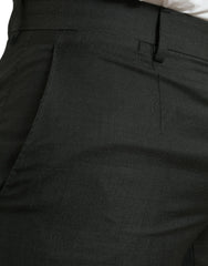 Dolce & Gabbana Dark Gray Stretch Slim Formal Pants - IT48 | M - Trousers