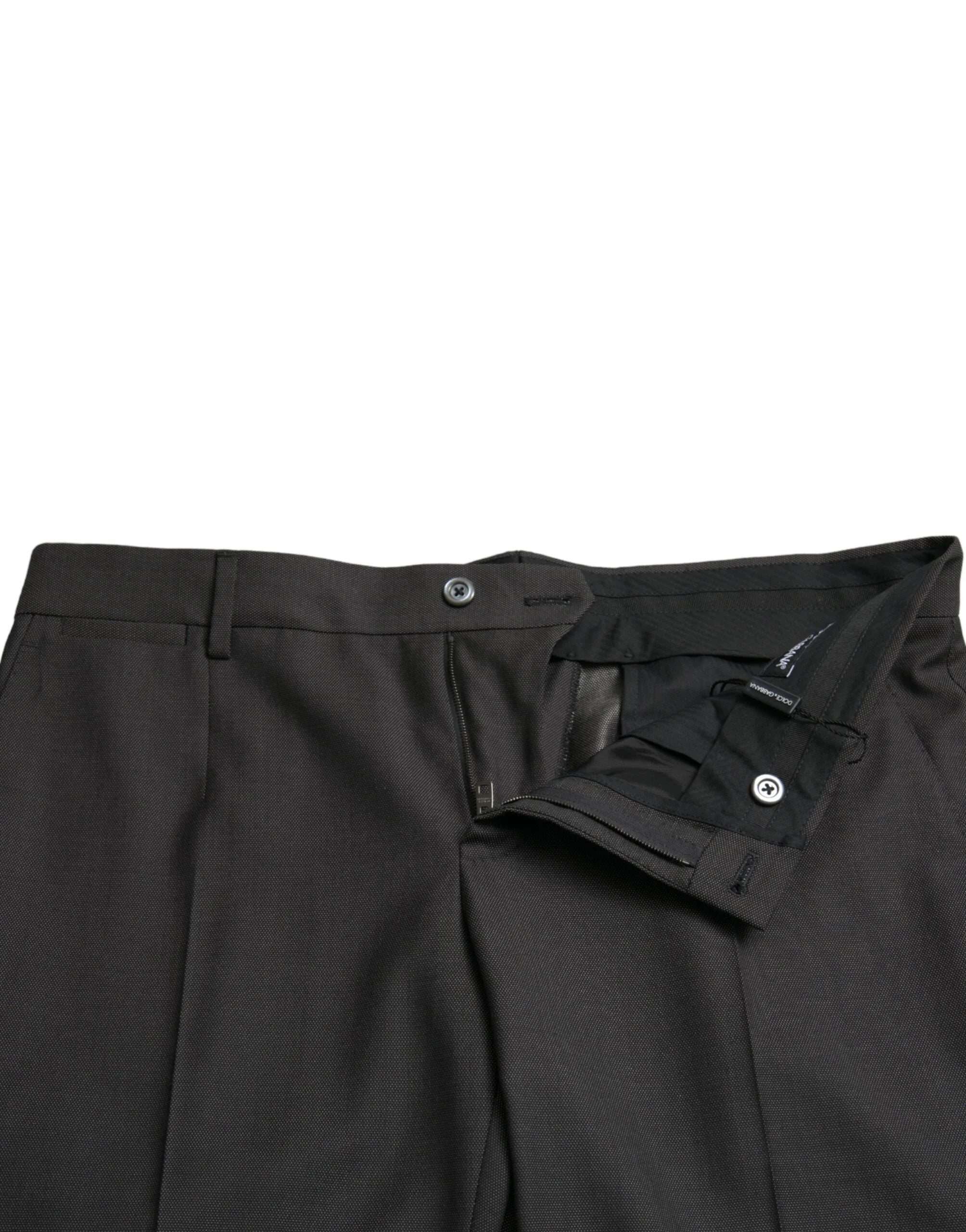 Dolce & Gabbana Dark Gray Stretch Slim Formal Pants - IT48 | M - Trousers