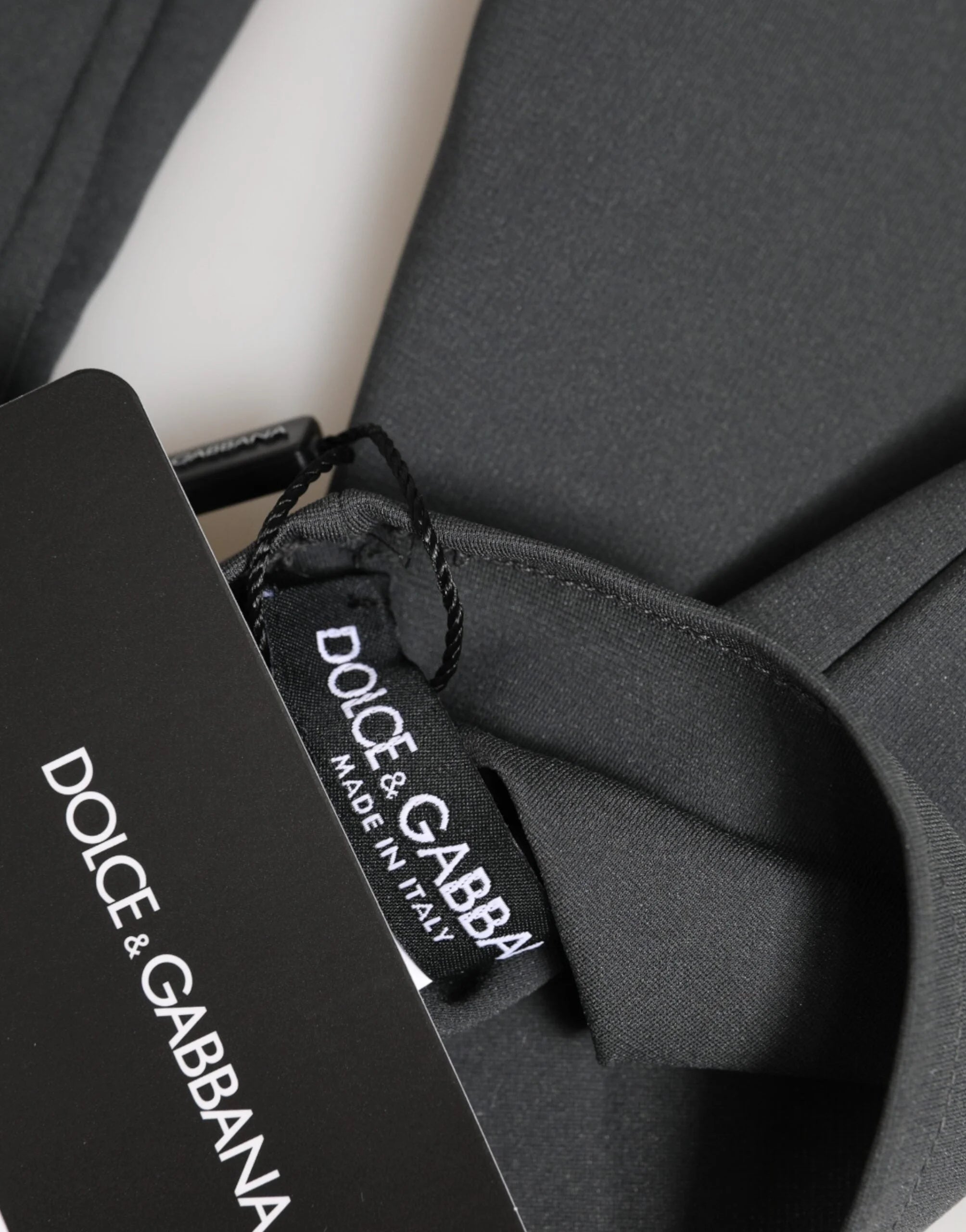 Dolce & Gabbana Dark Gray Viscose Elbow Length Mitten Men Gloves - 9|M