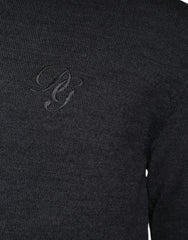 Dolce & Gabbana Dark Gray Wool Crew Neck Pullover Sweater - IT46 | S - Sweaters