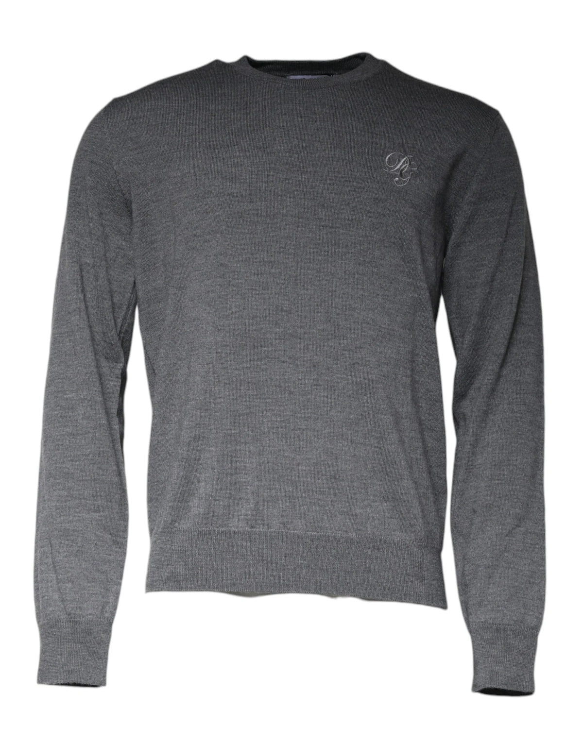 Dolce & Gabbana Dark Gray Wool Crew Neck Pullover Sweater - IT50 | L - Sweaters
