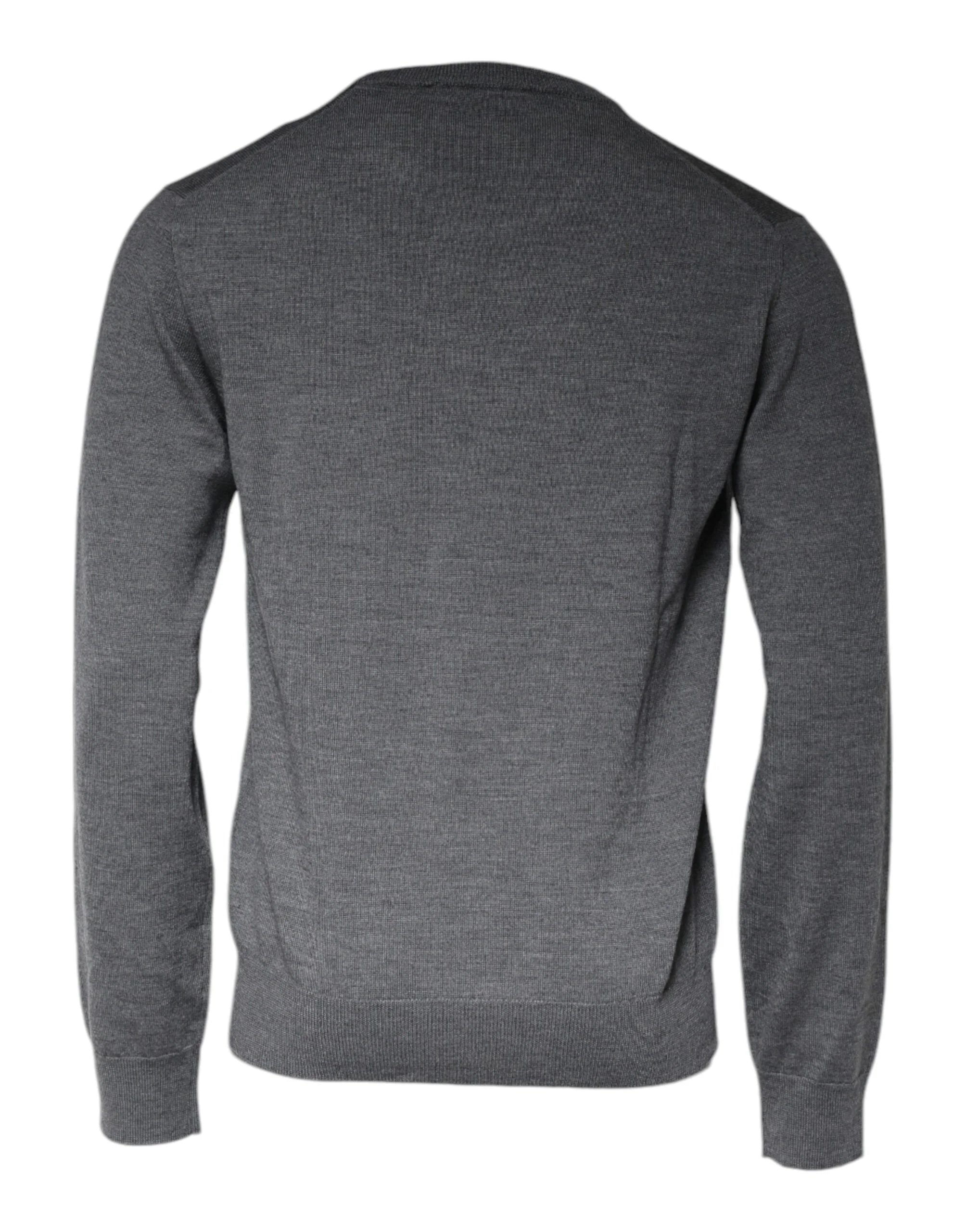 Dolce & Gabbana Dark Gray Wool Crew Neck Pullover Sweater - IT50 | L - Sweaters