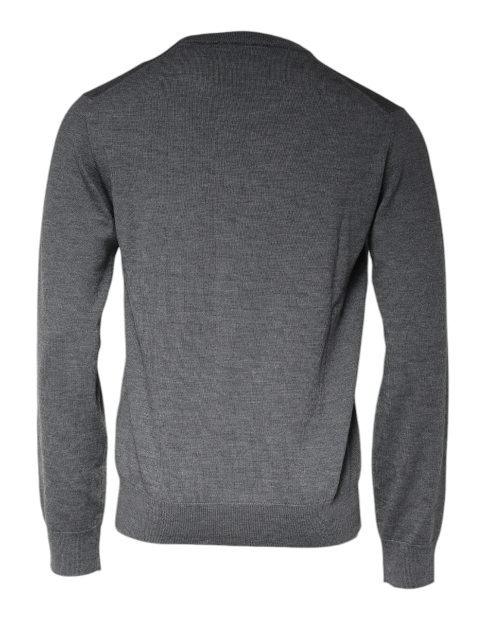 Dolce & Gabbana Dark Gray Wool Crew Neck Pullover Sweater - IT50 | L - Sweaters