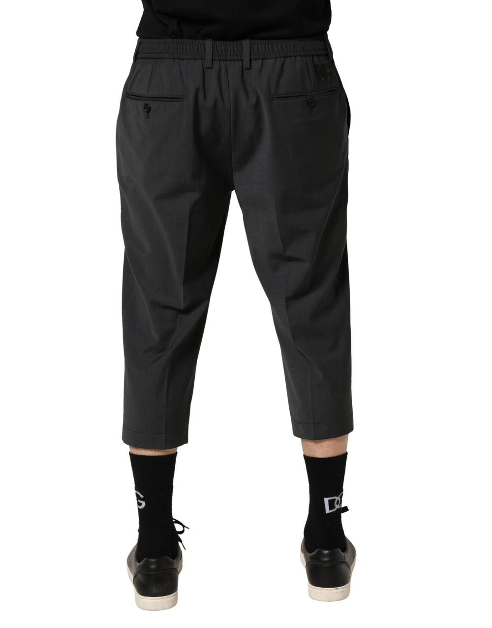 Dolce & Gabbana Dunkelgraue Woll-Chino-Hose - IT54 | XL
