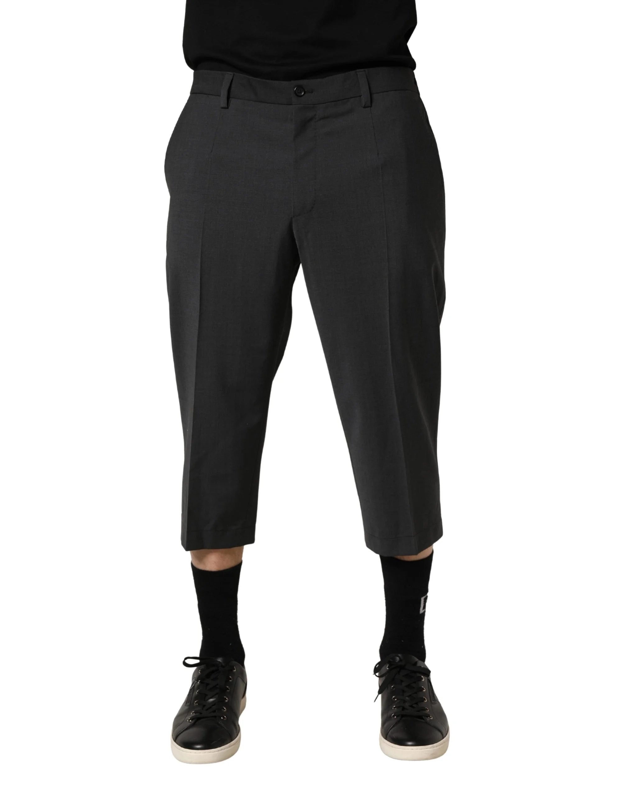 Dolce & Gabbana Dunkelgraue Woll-Chino-Hose - IT54 | XL