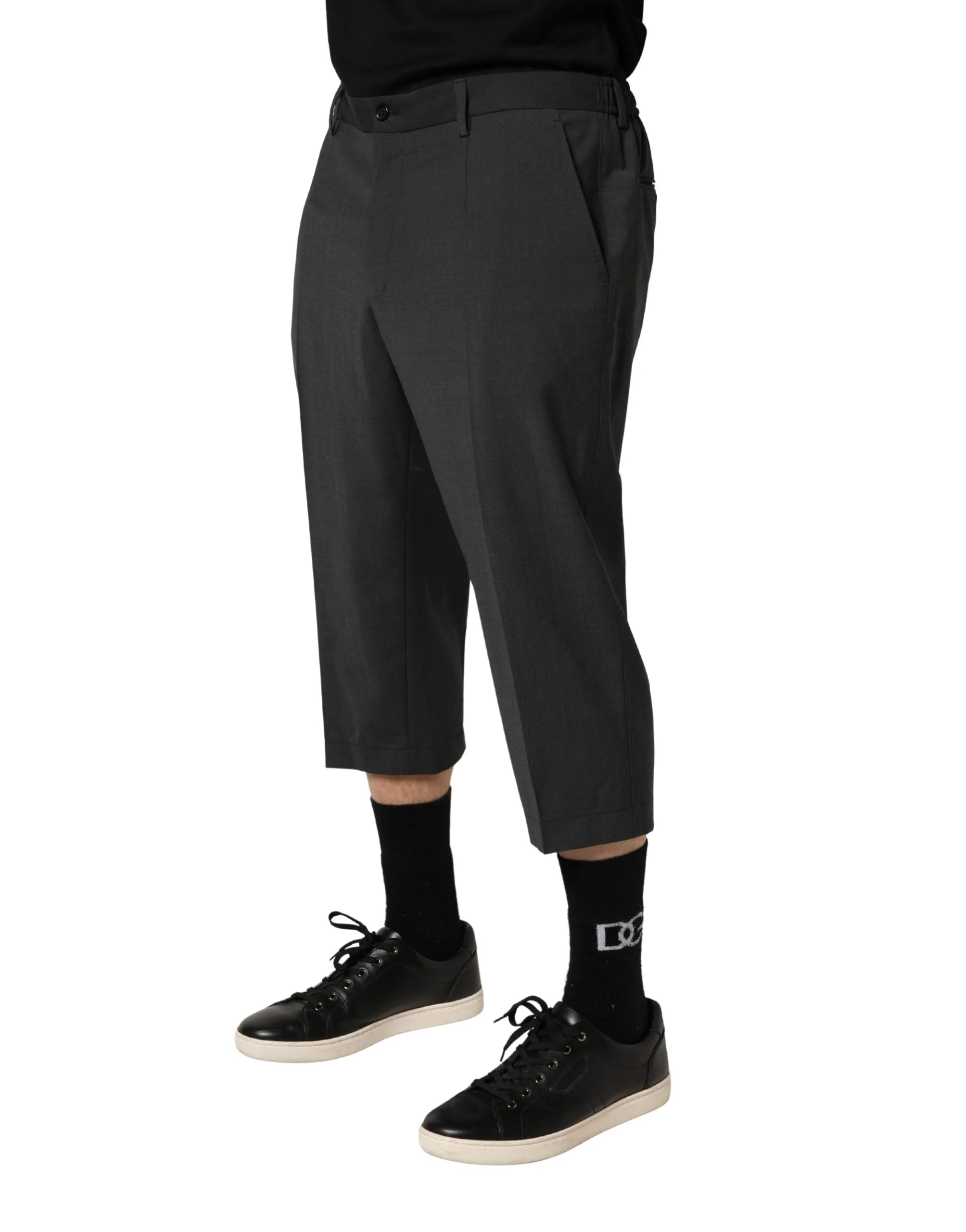 Dolce & Gabbana Dunkelgraue Woll-Chino-Hose - IT54 | XL