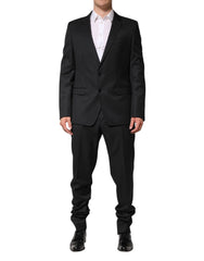 Dolce & Gabbana Dark Gray Wool Single Breasted 2 Piece Suit - IT52 | XL - Pant Suits
