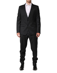 Dolce & Gabbana Dark Gray Wool Single Breasted 2 Piece Suit - IT52 | XL