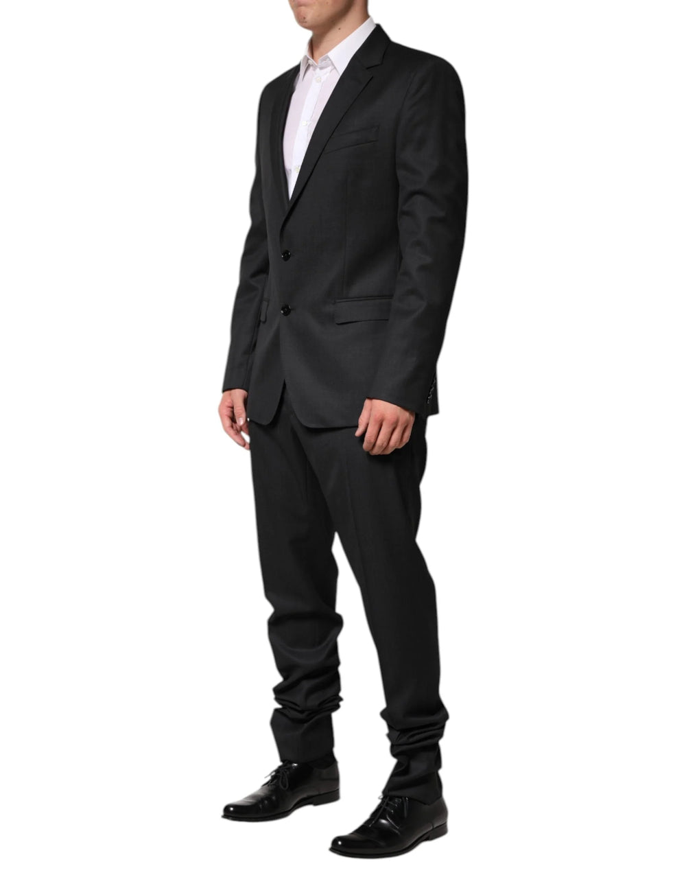 Dolce & Gabbana Dark Gray Wool Single Breasted 2 Piece Suit - IT52 | XL