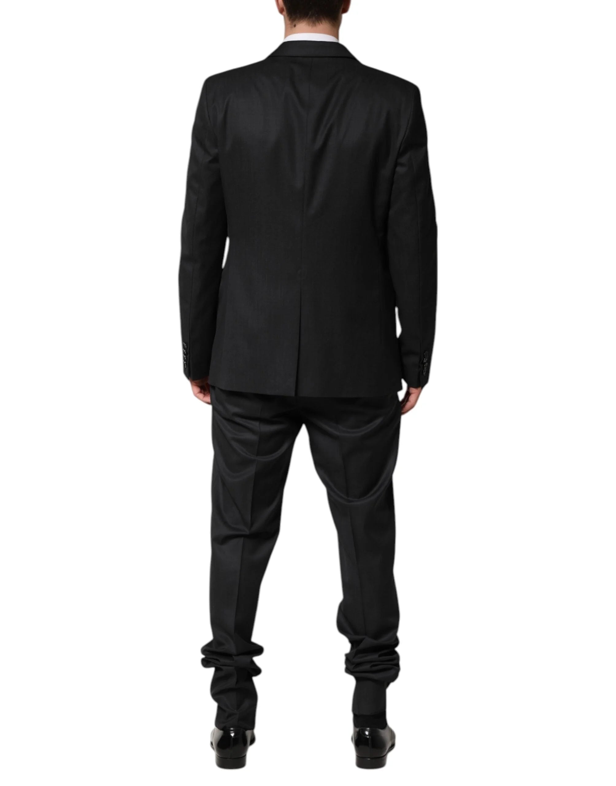 Dolce & Gabbana Dark Gray Wool Single Breasted 2 Piece Suit - IT52 | XL - Pant Suits