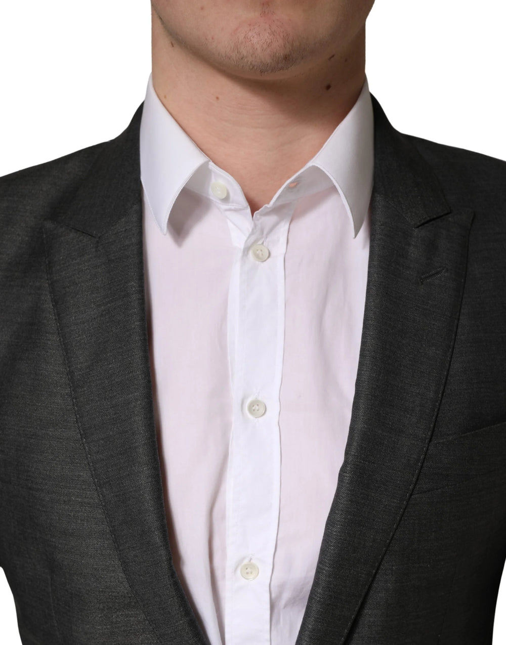 Dolce & Gabbana sötét szürke gyapjú keskeny szabású kabát, zakó - IT46 | S