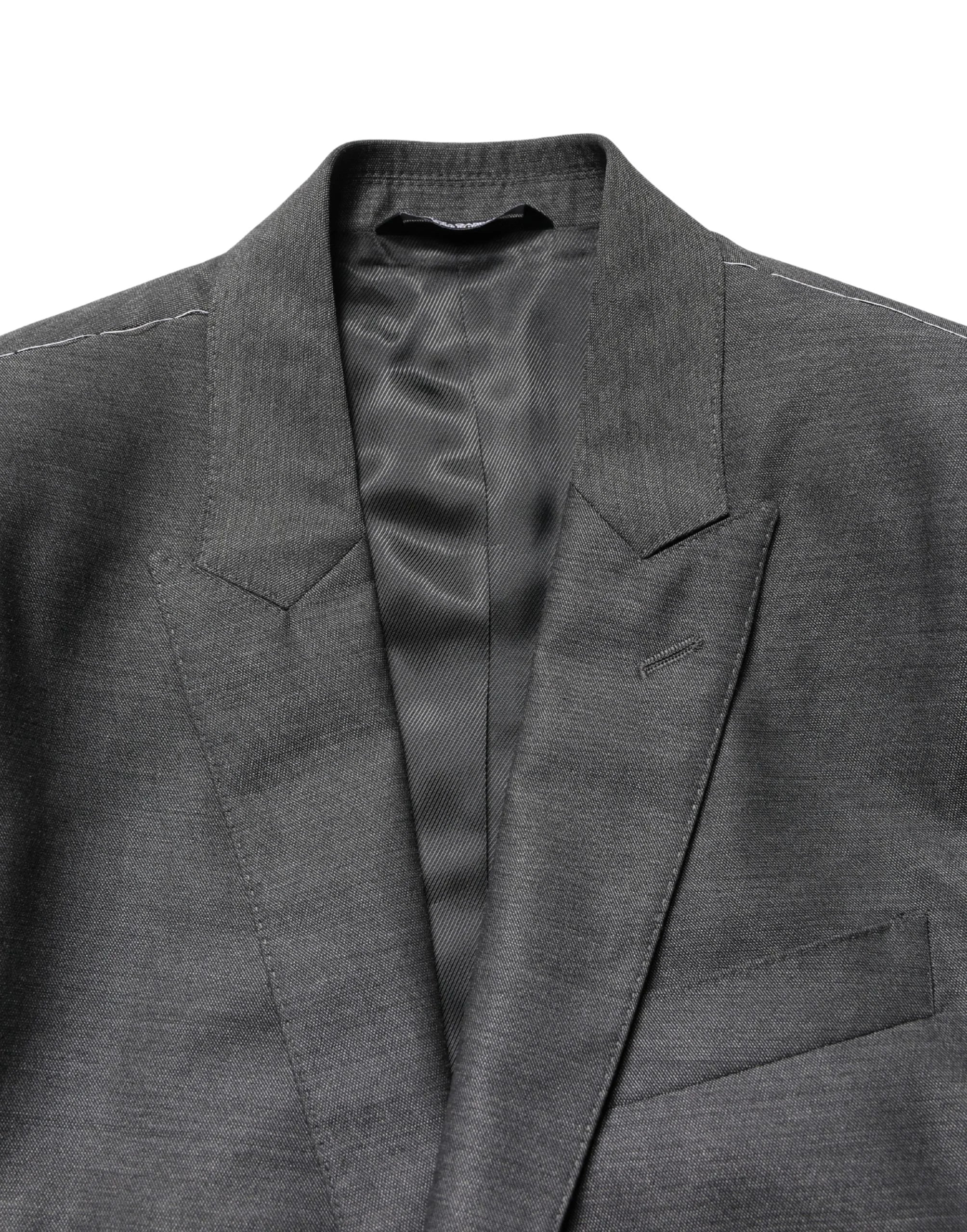 Dolce & Gabbana sötét szürke gyapjú keskeny szabású kabát, zakó - IT46 | S