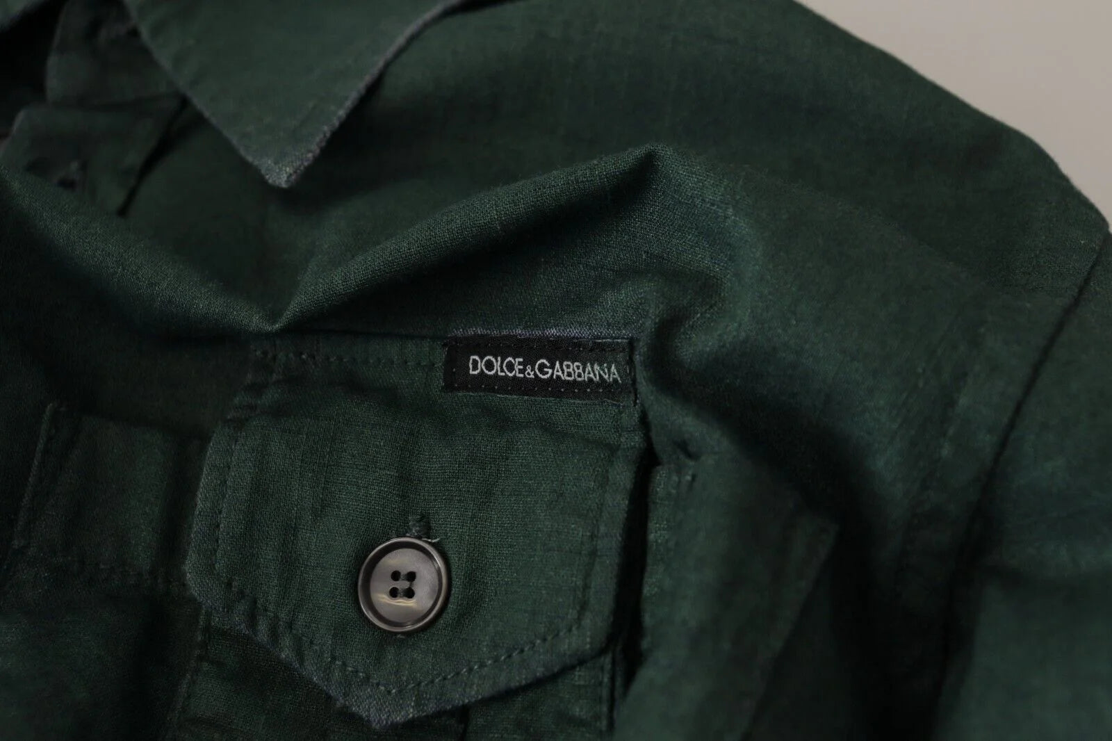 Dolce & Gabbana Dark Green Button Down Long Sleeves Shirt - IT41 | L - Shirts