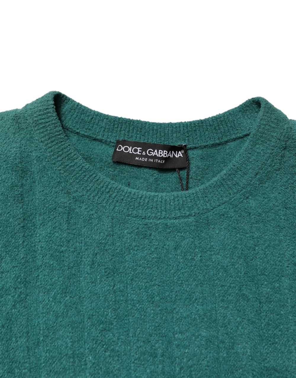 Dolce & Gabbana Dark Green Cotton Blend Men Crew Neck T-shirt - IT48 | M