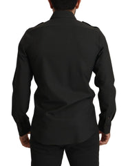 Dolce & Gabbana Dark Green Cotton Slim Fit Casual Men Shirt - IT40 | M - Shirts