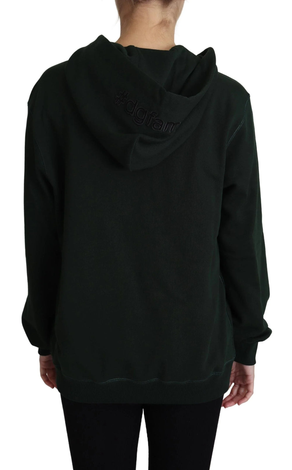 Dolce & Gabbana Dark Green Crown Embroidery Hoodie - IT38|XS - Hoodies