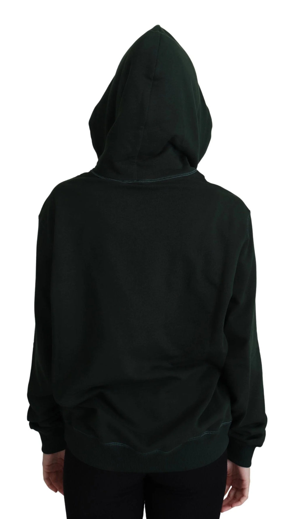 Dolce & Gabbana Dark Green Crown Embroidery Hoodie - IT38|XS - Hoodies