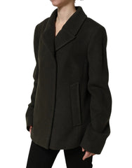 Dolce & Gabbana Dark Green Double Breasted Peacoat Jacket - IT44 | L