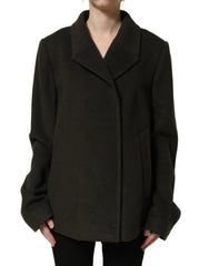 Dolce & Gabbana Dark Green Double Breasted Peacoat Jacket - IT44 | L