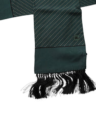 Dolce & Gabbana Dark Green Fantasy Fringes Neck Wrap Scarf - Scarves & Shawls