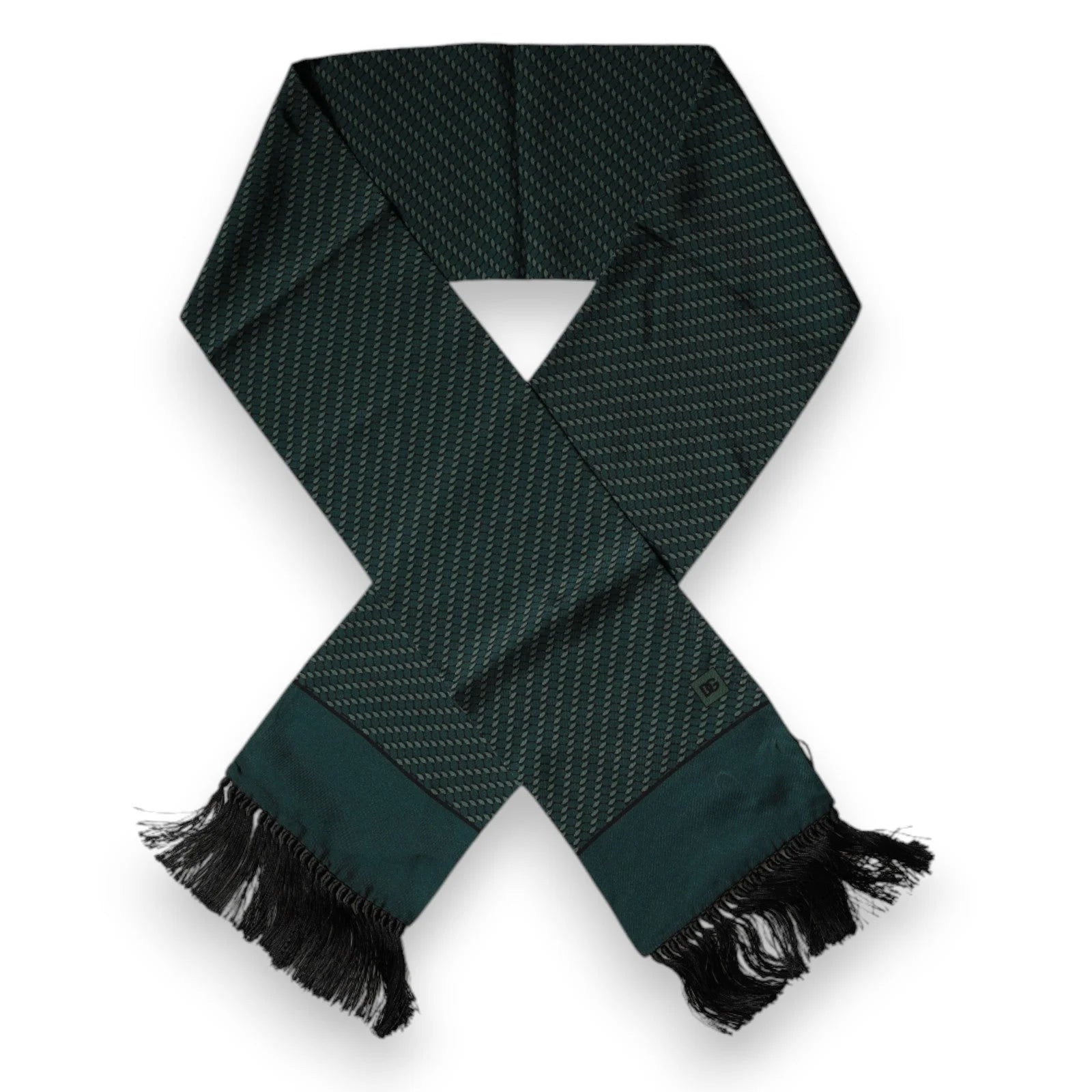 Dolce & Gabbana Dark Green Fantasy Fringes Neck Wrap Scarf - Scarves & Shawls