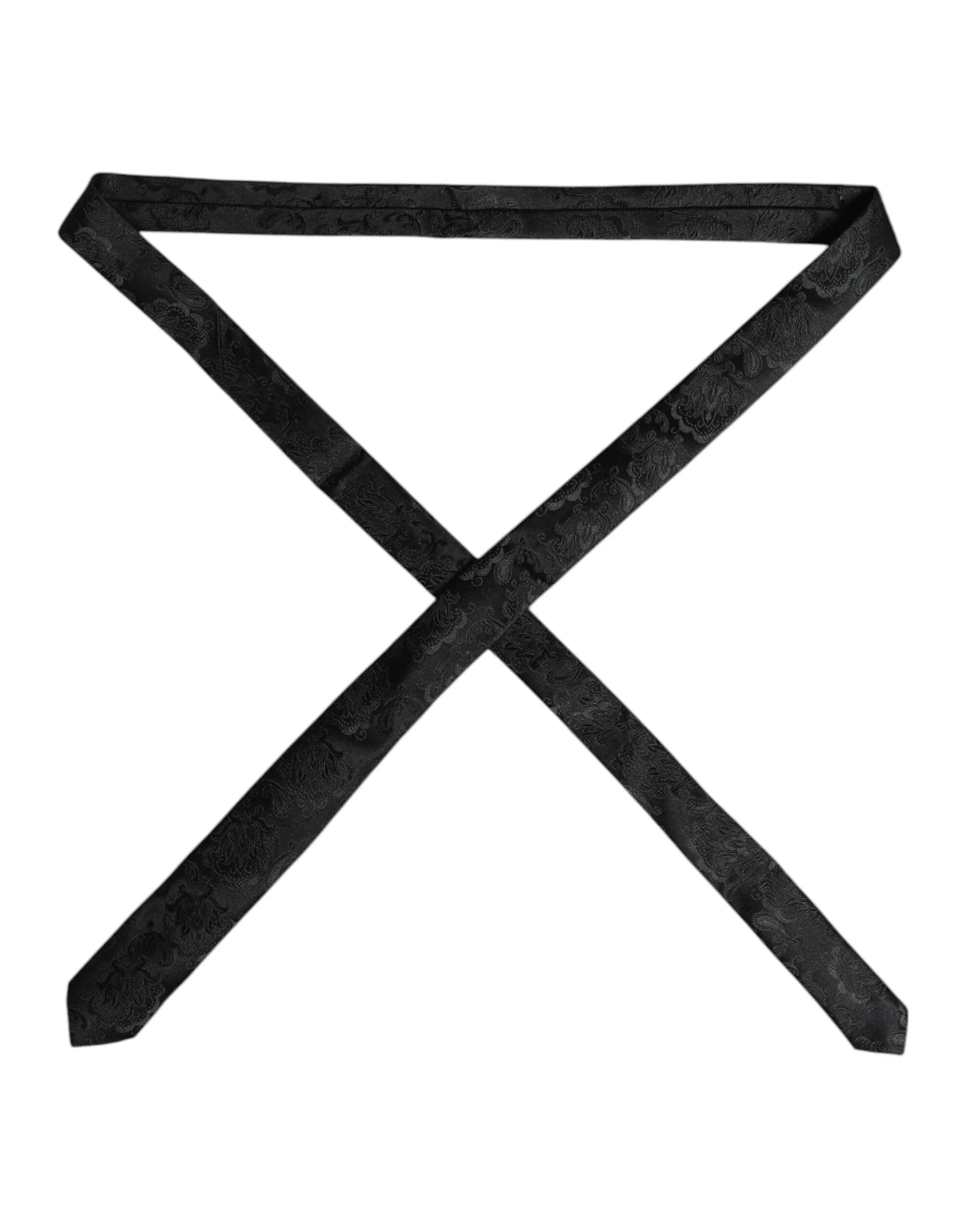 Dolce & Gabbana Dark Green Floral Silk Adjustable Necktie Tie - Neckties