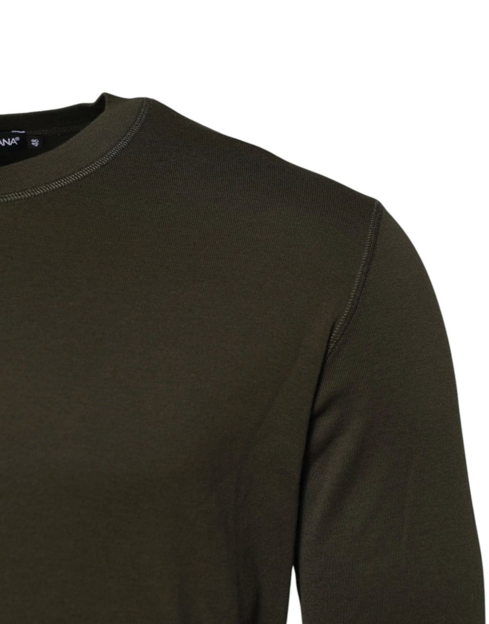 Dolce & Gabbana Dark Green Long Sleeves Crew Neck T-shirt - IT48 | M - T-Shirts