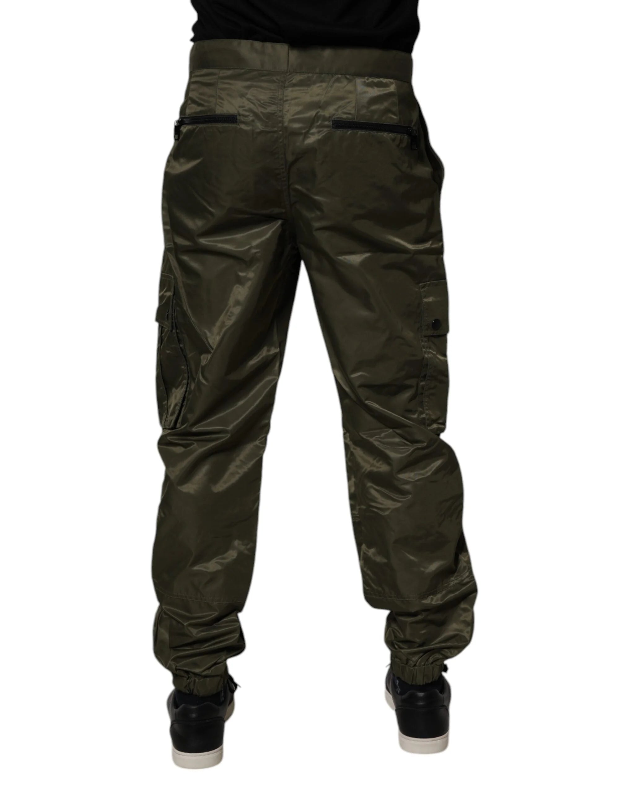 Dolce & Gabbana Dark Green Nylon Cargo Pants - IT48 | M - Cargo Pants