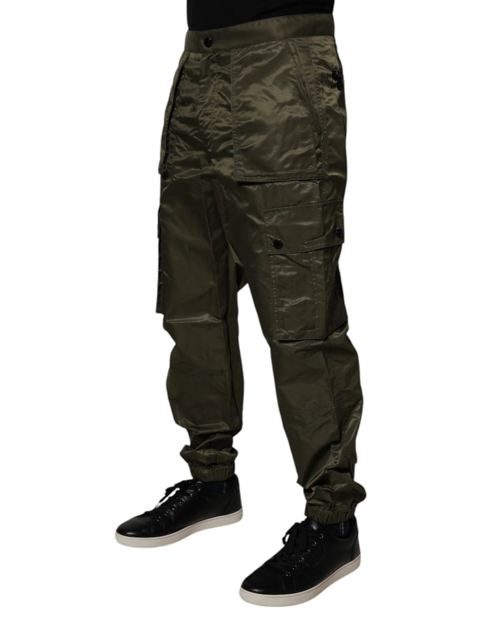 Dolce & Gabbana Dark Green Nylon Cargo Pants - IT48 | M - Cargo Pants