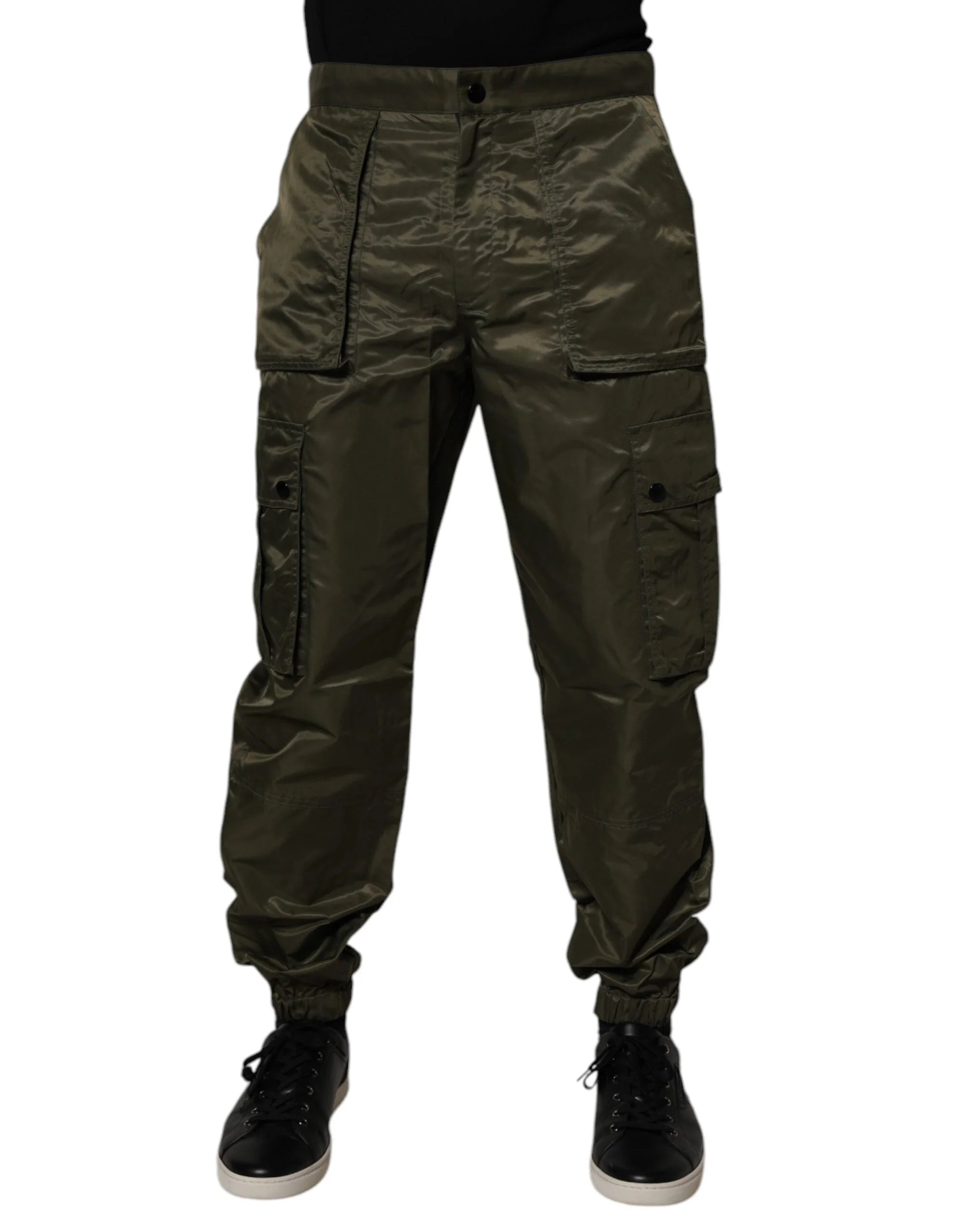 Dolce & Gabbana Dark Green Nylon Cargo Pants - IT48 | M - Cargo Pants
