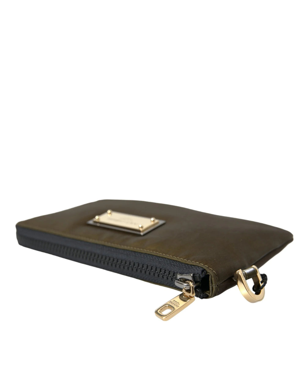 Dolce & Gabbana Dark Green Nylon Logo Multifunctional Kit 2 Pcs Set Bags - Clutch Bags