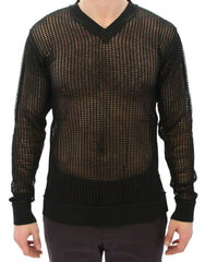 Dolce & Gabbana Dark Green Runway Netz Pullover Netted Sweater - IT46 | S - Sweaters