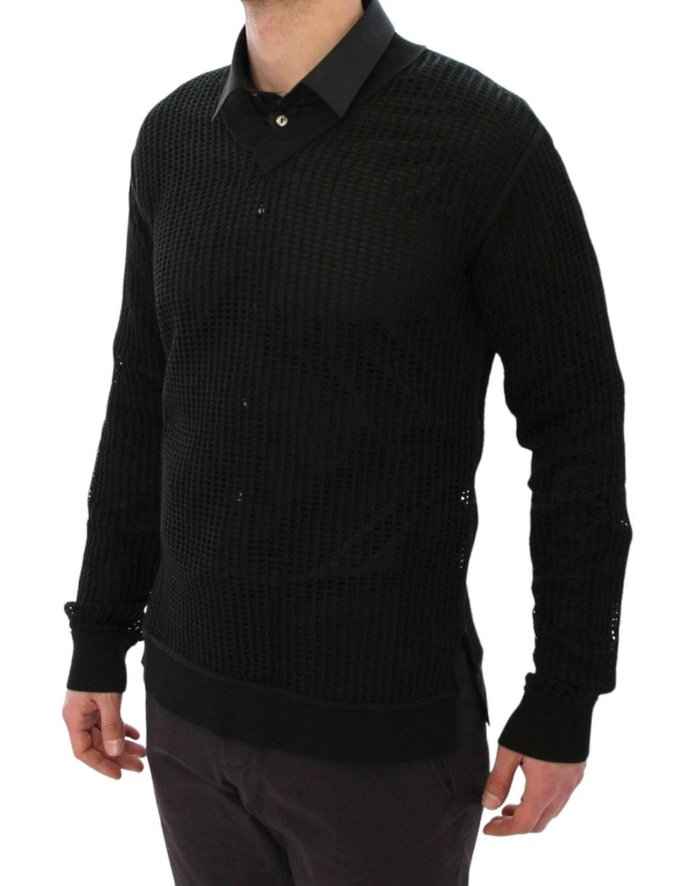 Dolce & Gabbana Dark Green Runway Netz Pullover Netted Sweater - IT46 | S - Sweaters