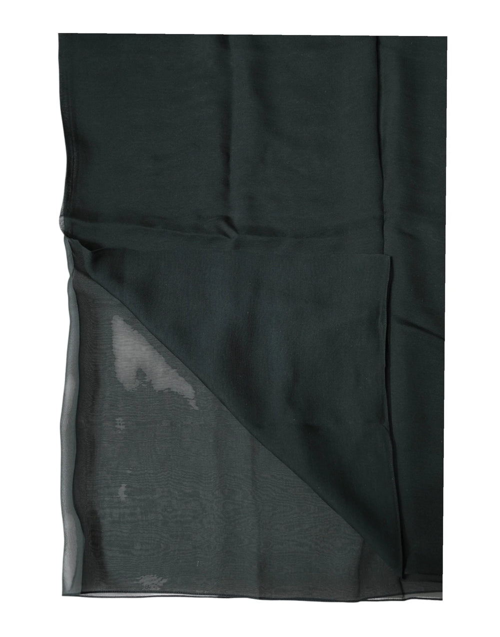Dolce & Gabbana Dark Green Silk Neck Wrap Foulard Scarf