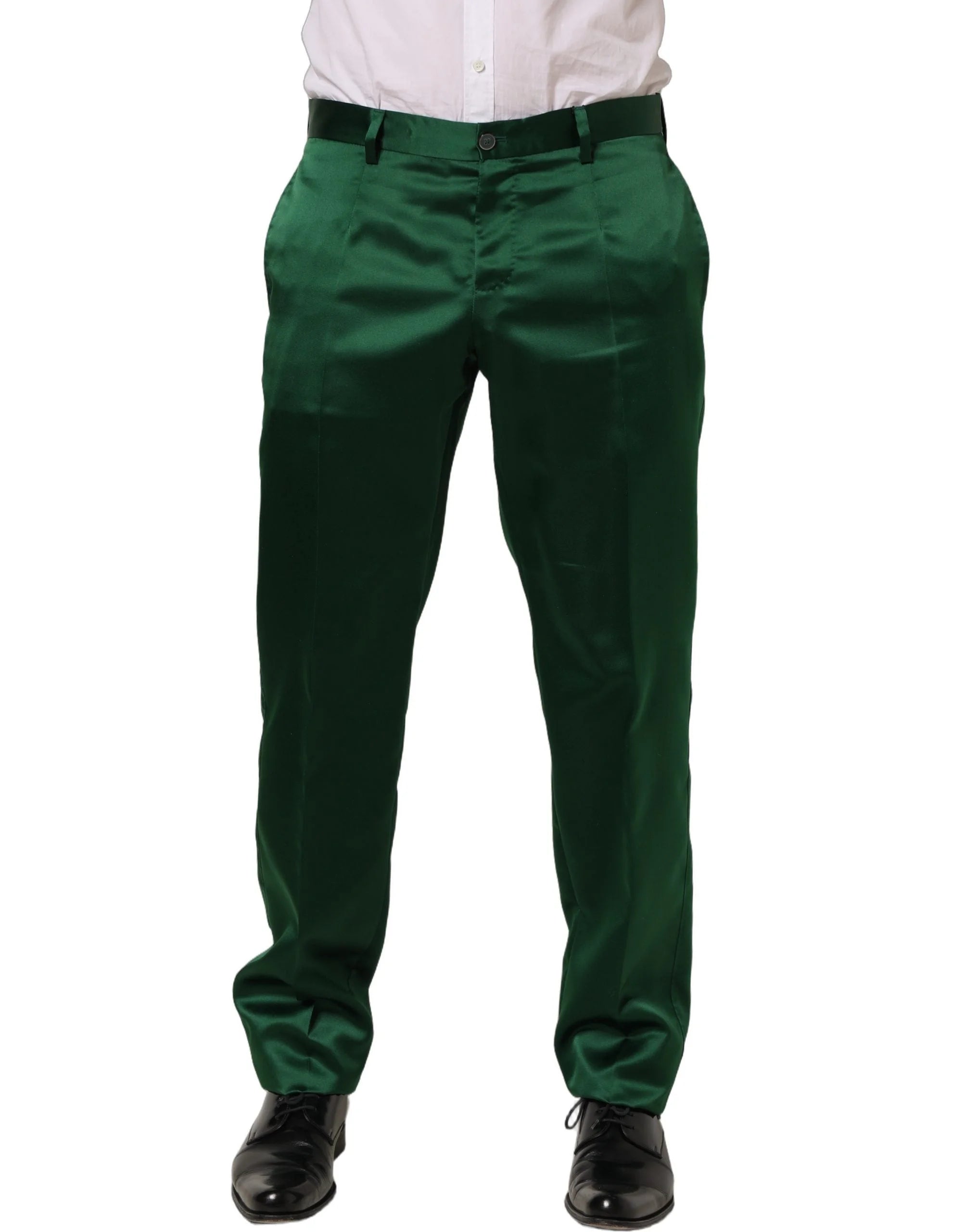Dolce & Gabbana Dark Green Tapered Leg Dress Trouser Pants - IT50 | L