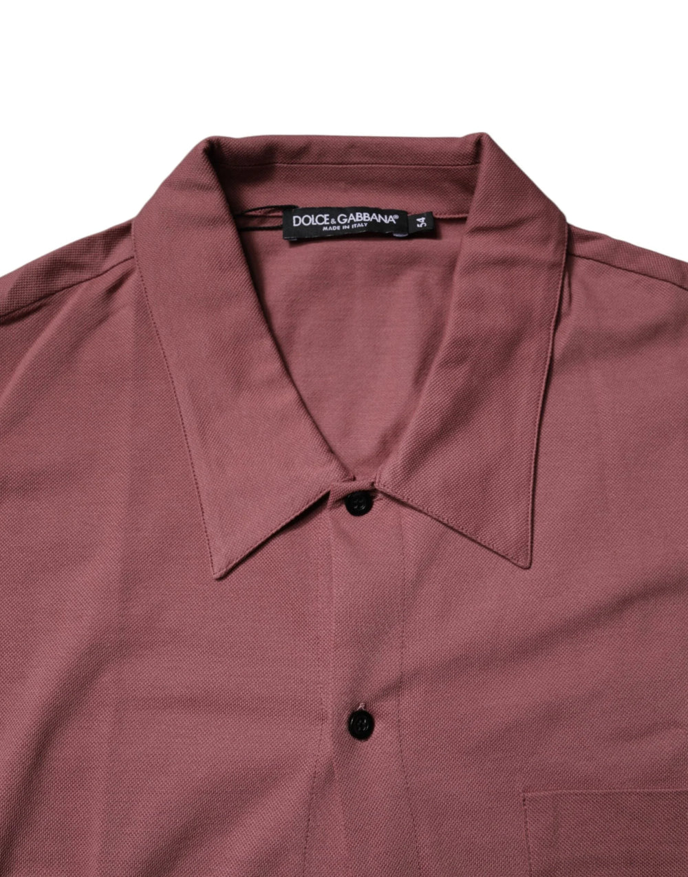 Dolce & Gabbana Dark Pink Button Down Casual Polo Men Shirt - Polos