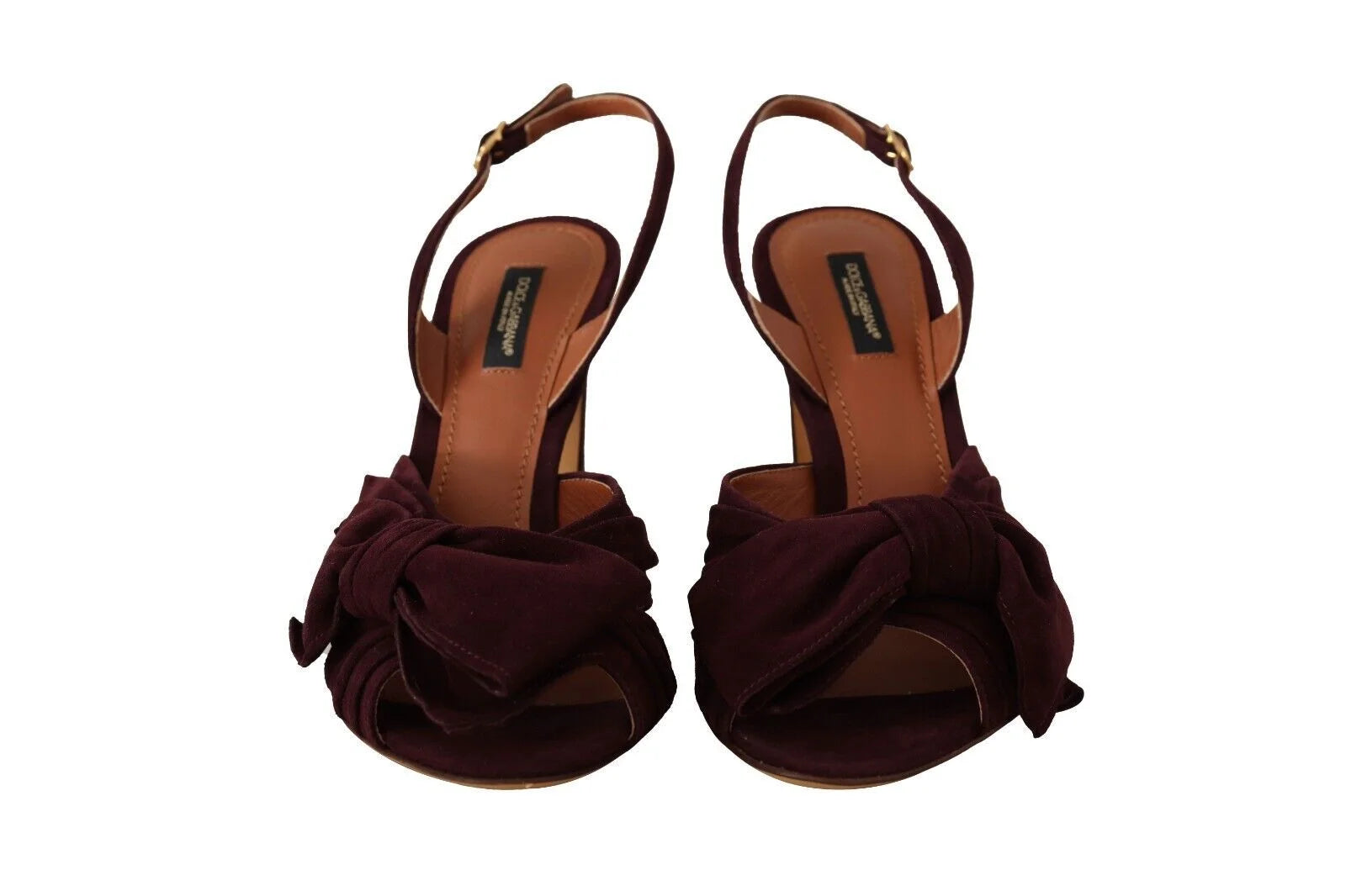 Dolce & Gabbana Dark Purple Suede Ankle Strap Sandals Shoes - EU39/US8.5 - Sandals
