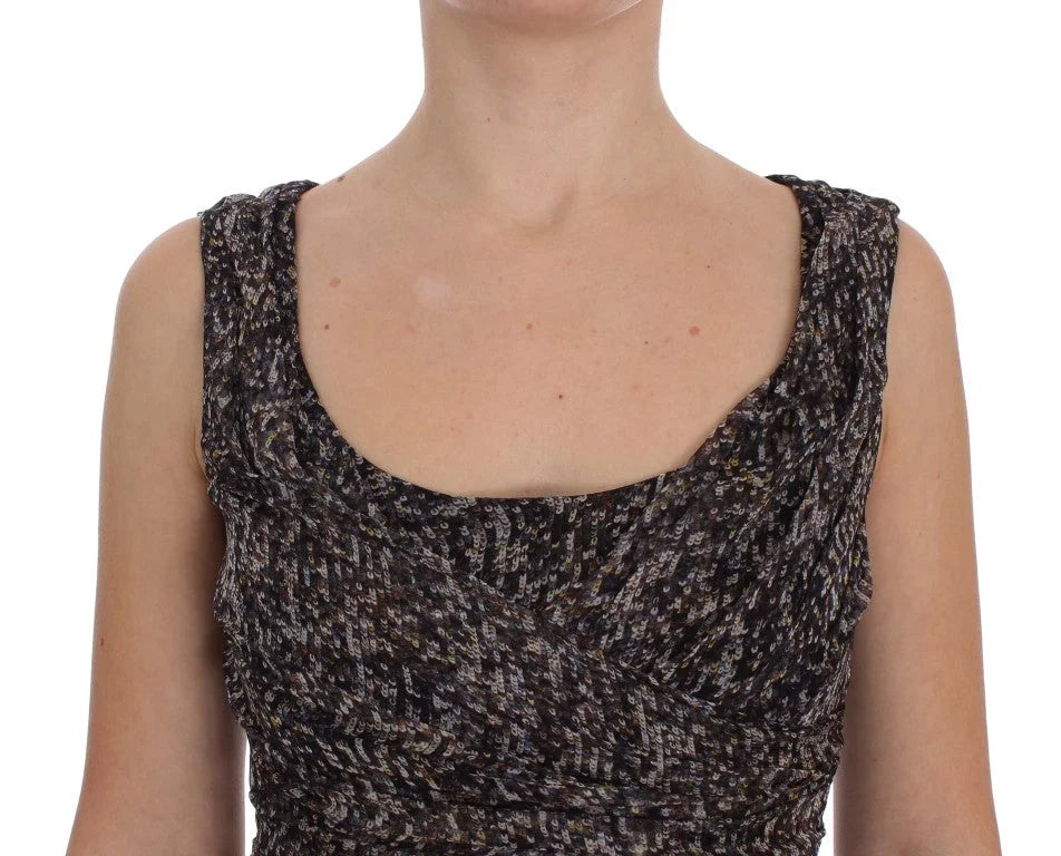 Dolce & Gabbana Dark Silk Shift Gown Full Length Dress - IT40|S - Dresses