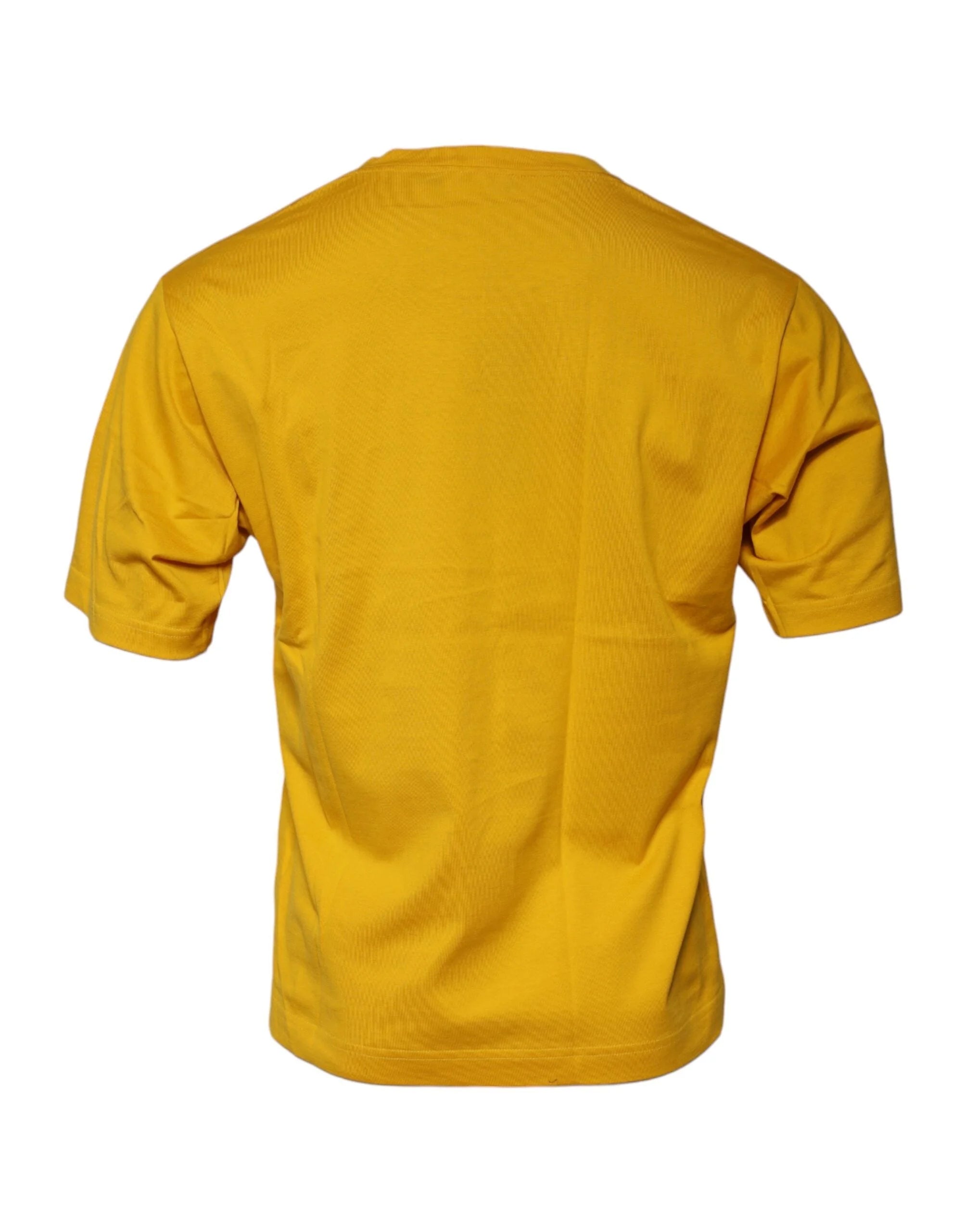 Dolce & Gabbana Dark Yellow Logo Crew Neck Short Sleeves T-shirt - IT46 | S - T-Shirts