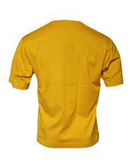 Dolce & Gabbana Dark Yellow Logo Crew Neck Short Sleeves T-shirt - IT46 | S - T-Shirts