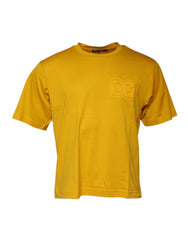 Dolce & Gabbana Dark Yellow Logo Crew Neck Short Sleeves T-shirt - IT46 | S - T-Shirts